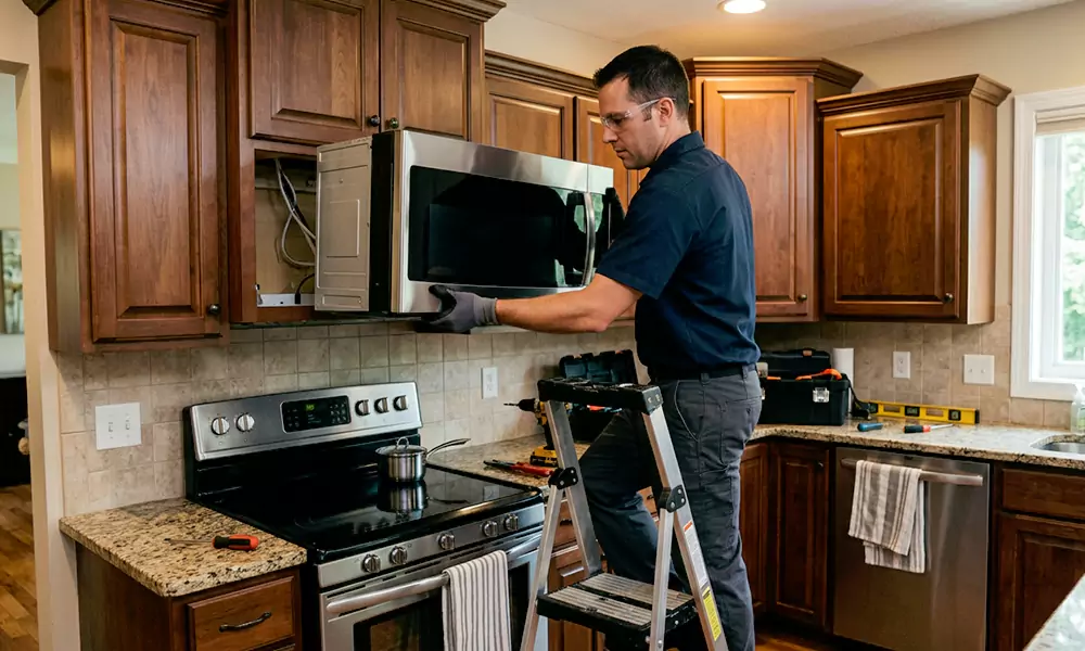 Microwave Installation in Cornelius, NC