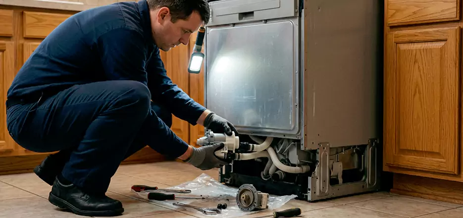 Dishwasher Drain Hose Repair in Cornelius