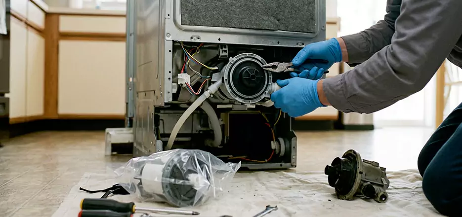 Dishwasher Motor Pump Replacement in Cornelius